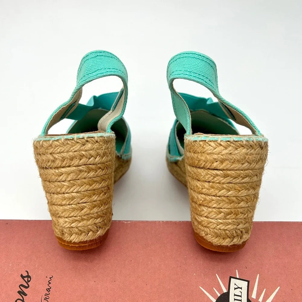 Espadrille Wedge Toni Pons Gardenia Womens Sz. 7.5 EU 38 Rainbow Embroidered NEW